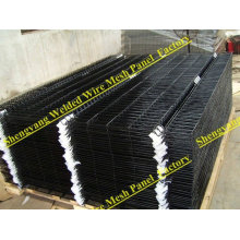 vinil preto revestido de malha de arame cerca de solda (Made in China Shengyang)